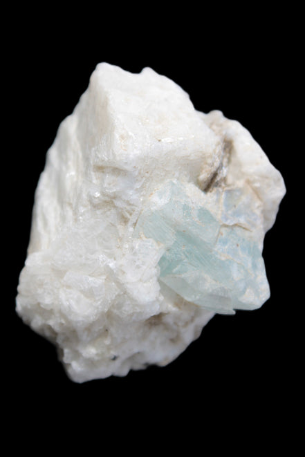 Aquamarine with three Micas in Feldspar matrix 311ct 62.3g in sunlight - Rocks and Things Store