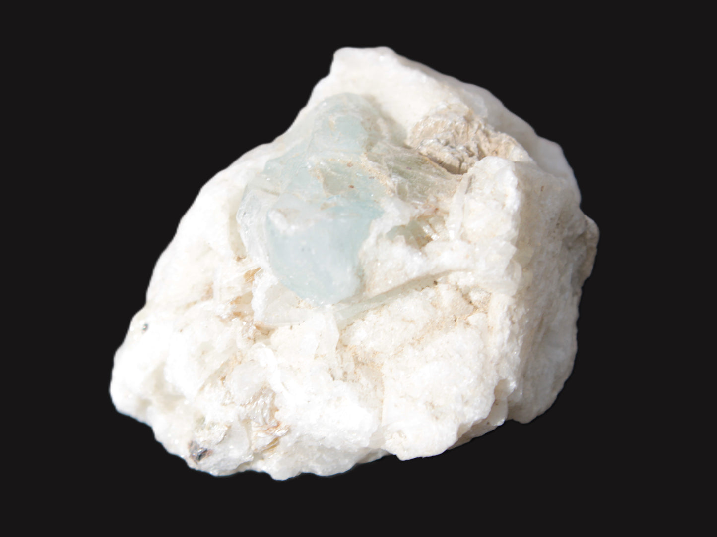 Aquamarine with three Micas in Marble/Dolomite matrix 311ct 62.3g Rocks and Things