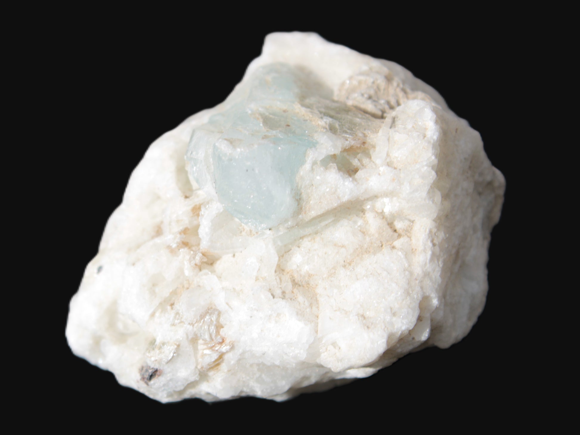 Aquamarine with three Micas in Marble/Dolomite matrix 311ct 62.3g Rocks and Things