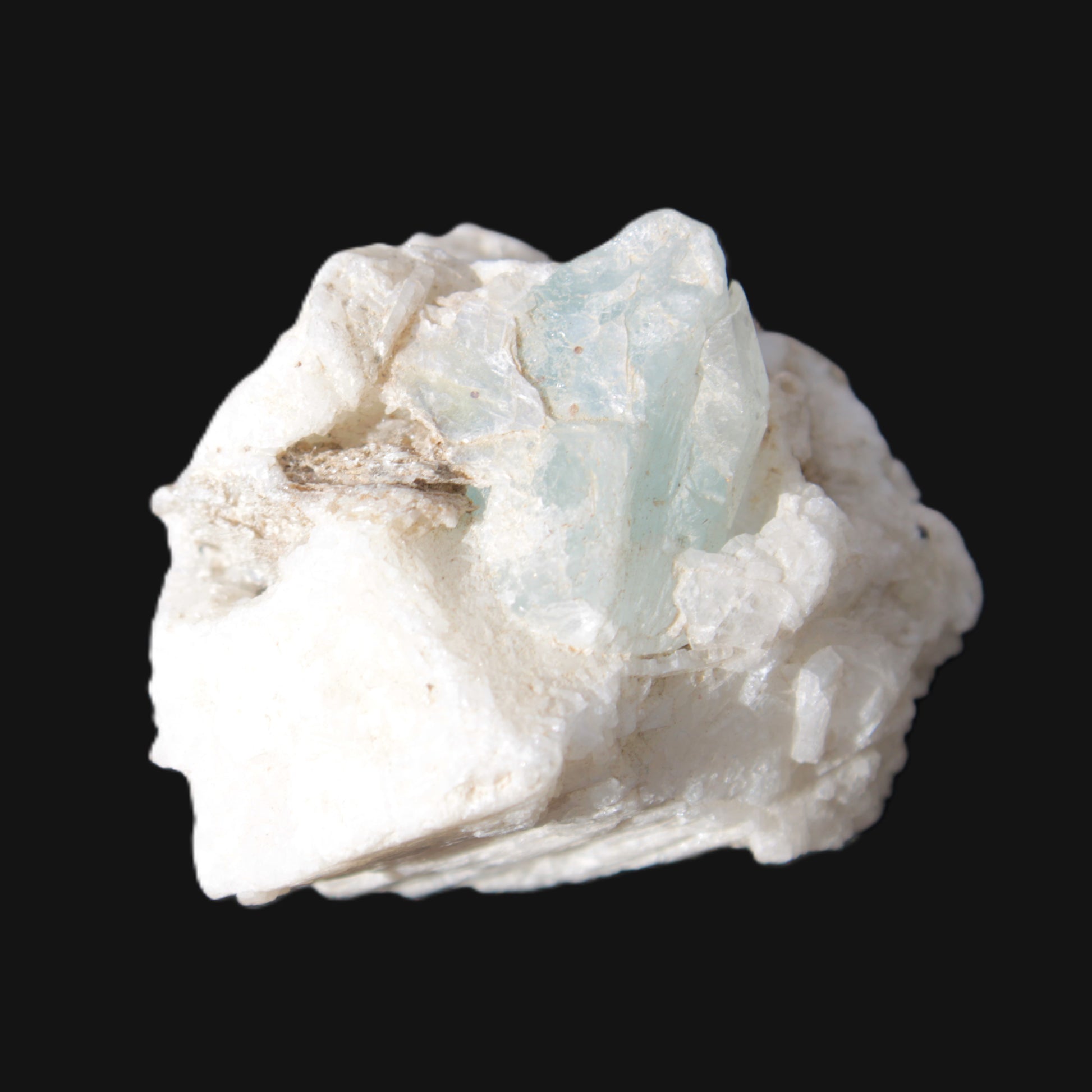 Aquamarine with three Micas in Marble/Dolomite matrix 311ct 62.3g Rocks and Things