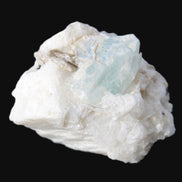 Aquamarine with three Micas in Feldspar matrix 311ct 62.3g in sunlight - Rocks and Things Store