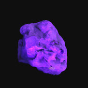 Aquamarine with three Micas in Feldspar matrix 311ct 62.3g in UV light - Rocks and Things Store