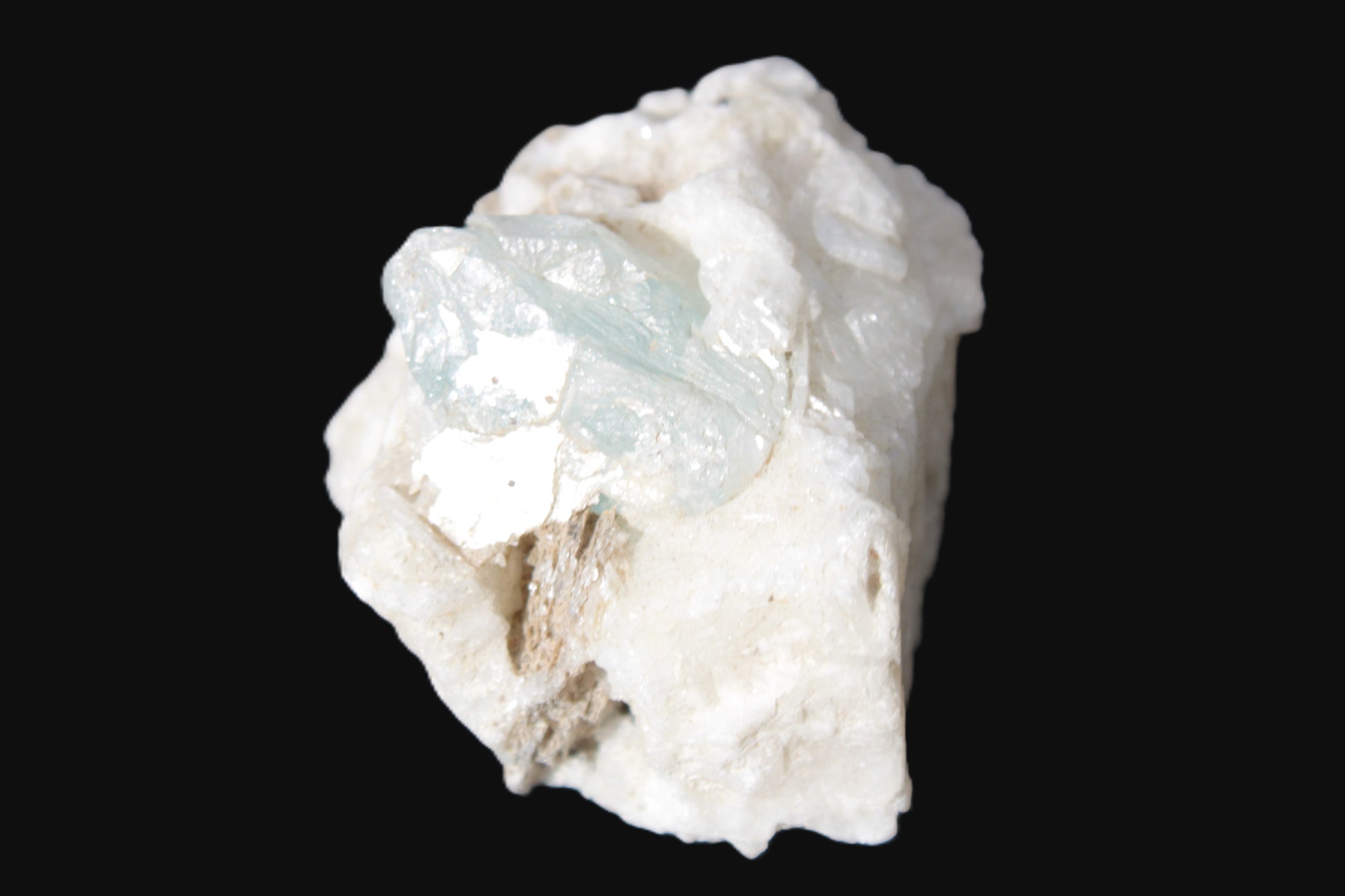 Aquamarine with three Micas in Marble/Dolomite matrix 311ct 62.3g Rocks and Things