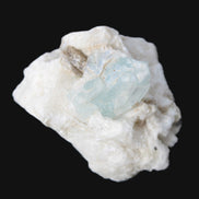 Aquamarine with three Micas in Feldspar matrix 311ct 62.3g in sunlight - Rocks and Things Store
