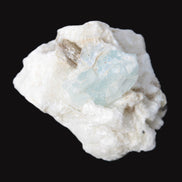 Aquamarine with three Micas in Feldspar matrix 311ct 62.3g in sunlight - Rocks and Things Store