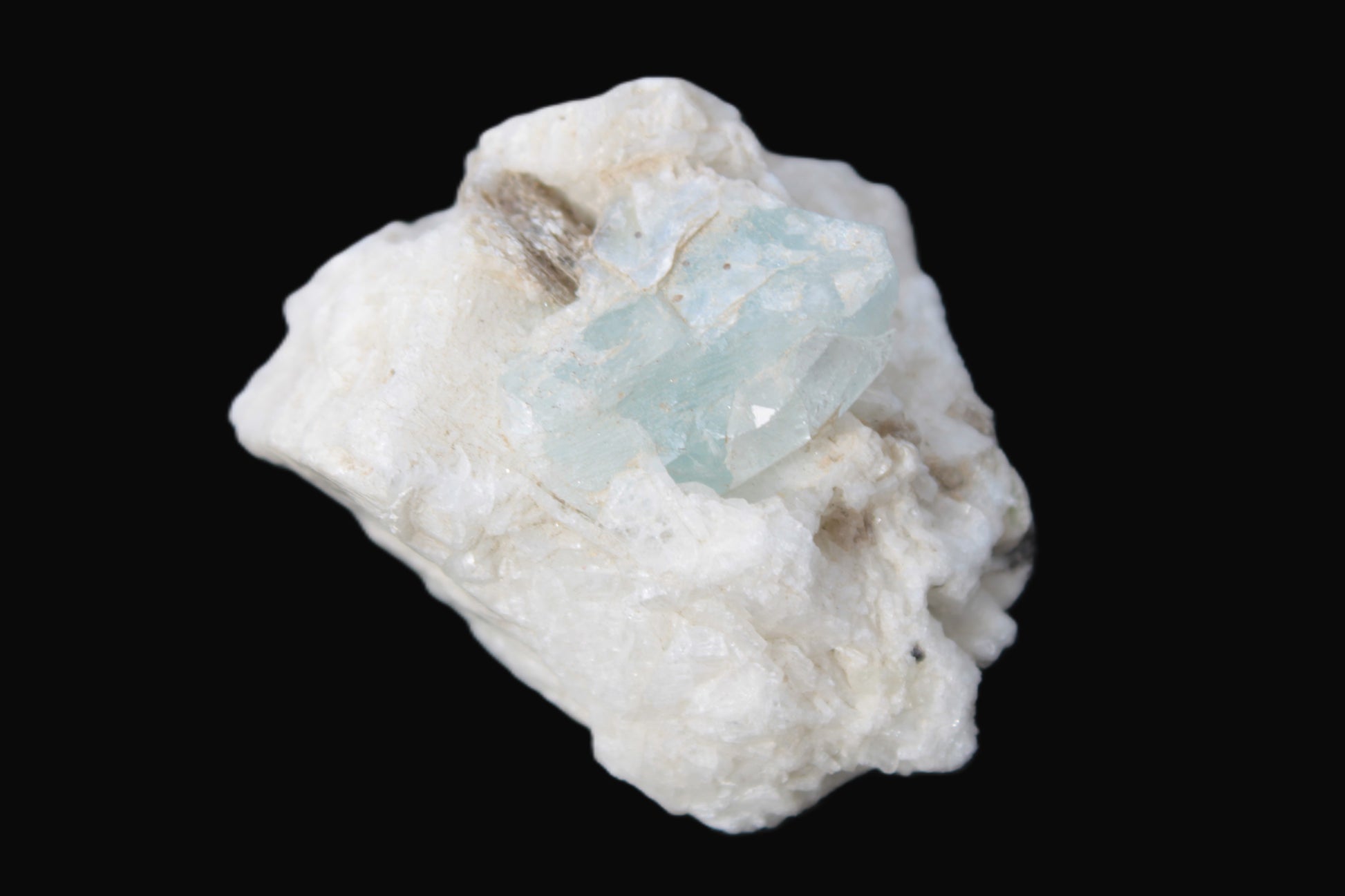 Aquamarine with three Micas in Marble/Dolomite matrix 311ct 62.3g Rocks and Things