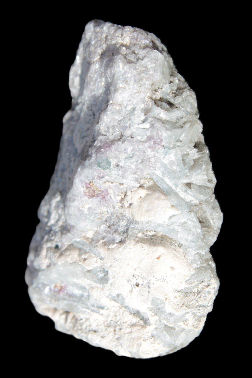 Green Tourmaline & Elbaite crystals on flat Muscovite Mica and Calcite matrix 202.9ct  40.5g in sunlight - Rocks and Things Store