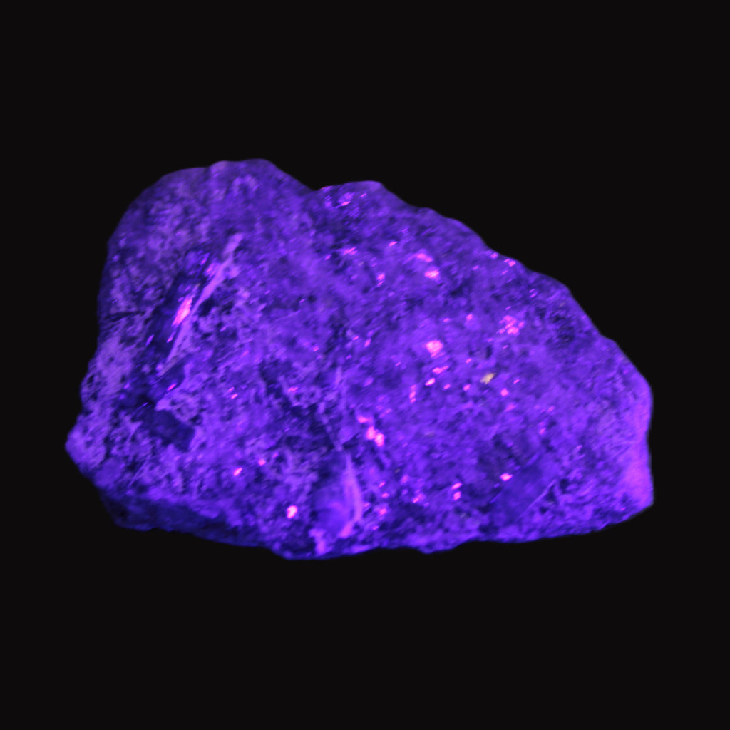 Green Tourmaline & Elbaite crystals on flat Muscovite Mica and Calcite matrix 202.9ct  40.5g in UV light - Rocks and Things Store