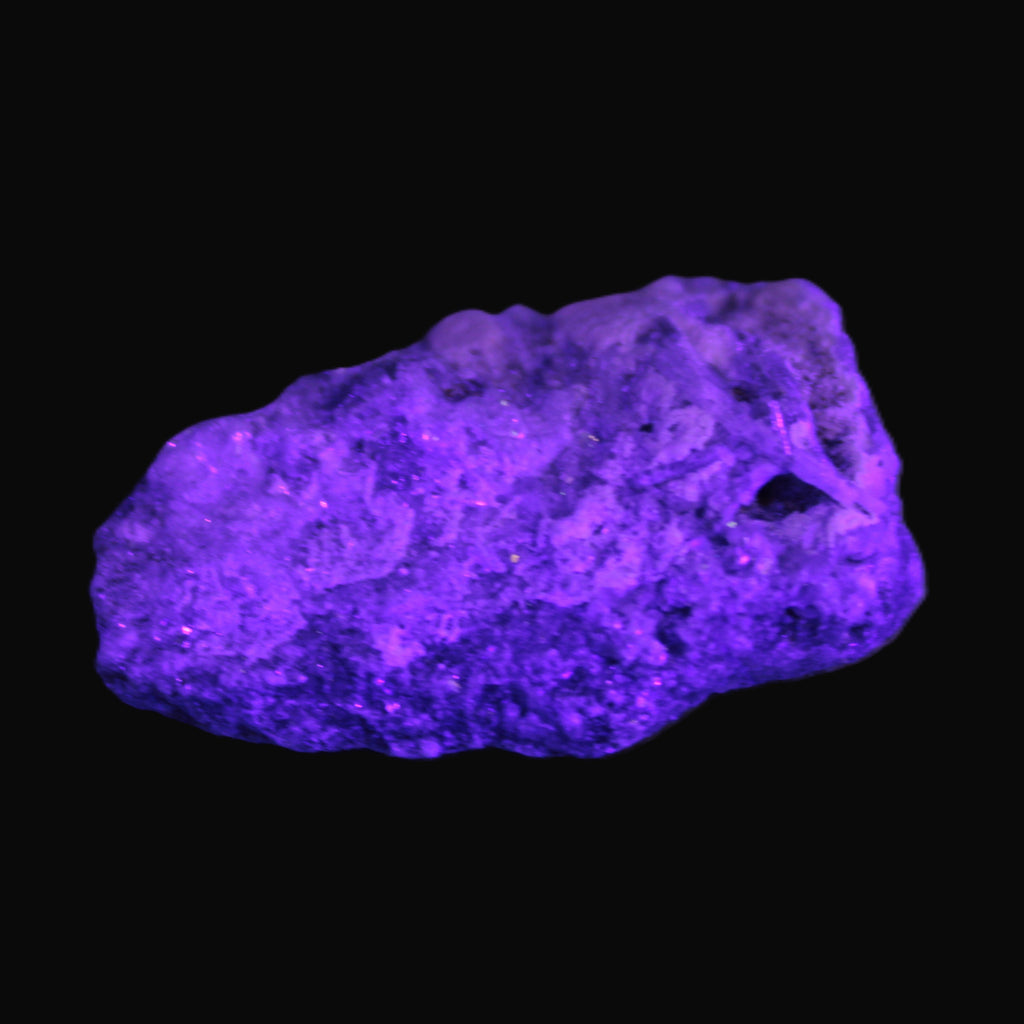 Green Tourmaline & Elbaite crystals on flat Muscovite Mica and Calcite matrix 202.9ct  40.5g in UV light - Rocks and Things Store