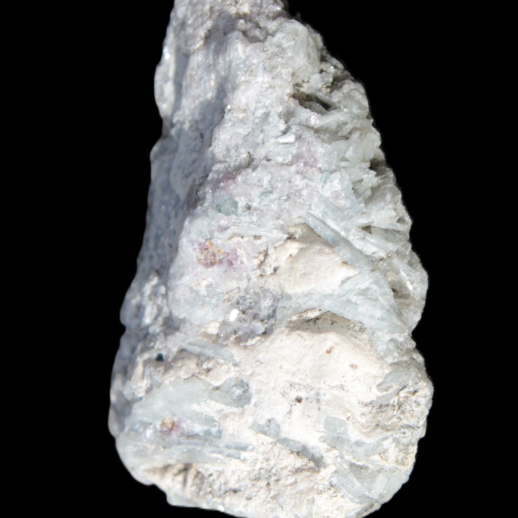 Green Tourmaline & Elbaite crystals on flat Muscovite Mica and Calcite matrix 202.9ct  40.5g in sunlight - Rocks and Things Store