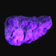 Green Tourmaline & Elbaite crystals on flat Muscovite Mica and Calcite matrix 202.9ct  40.5g in UV light - Rocks and Things Store