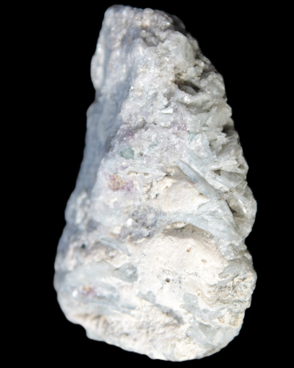 Green Tourmaline & Elbaite crystals on flat Muscovite Mica and Calcite matrix 202.9ct  40.5g in sunlight - Rocks and Things Store