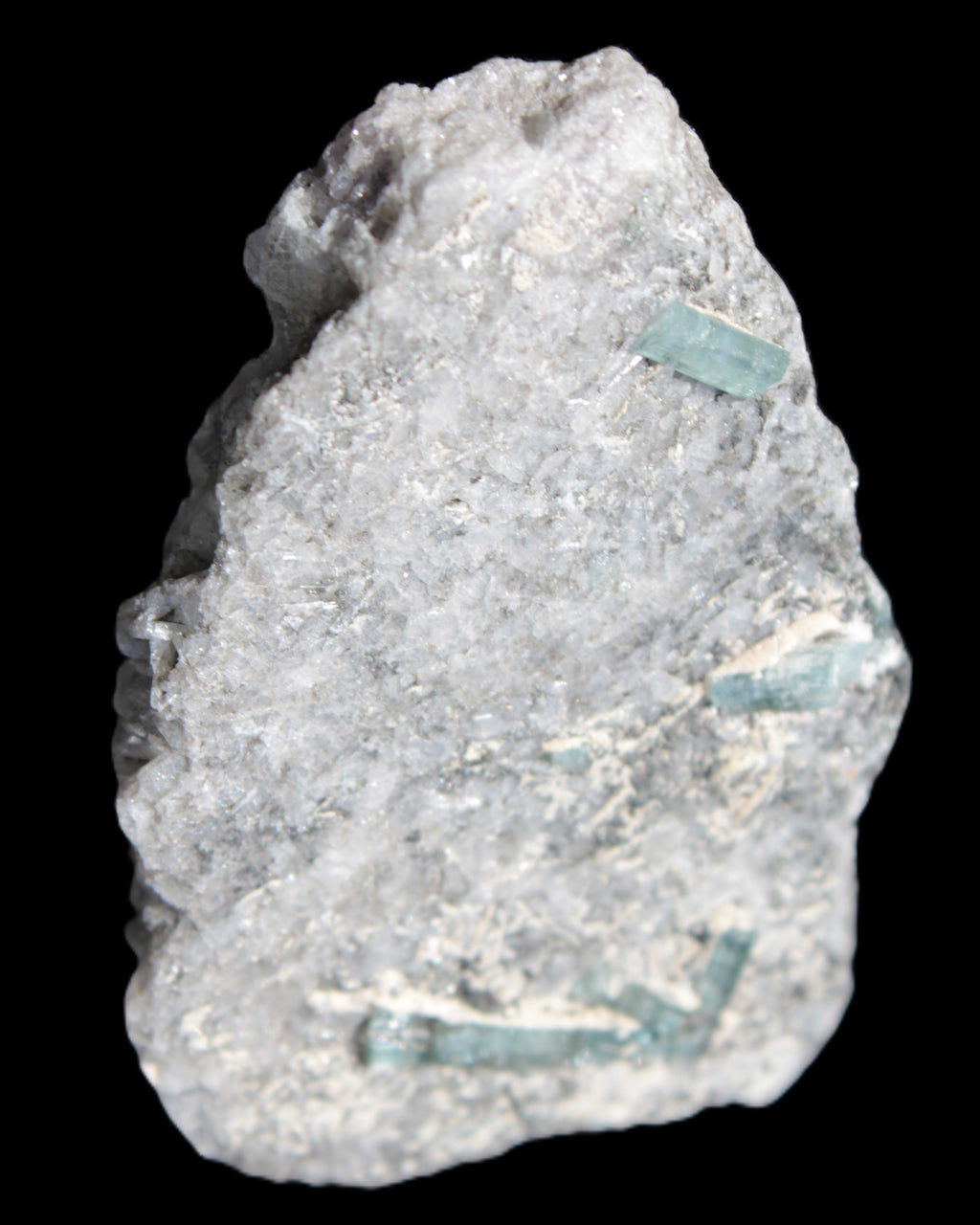 Green Tourmaline & Elbaite crystals on flat Muscovite Mica and Calcite matrix 202.9ct  40.5g in sunlight - Rocks and Things Store