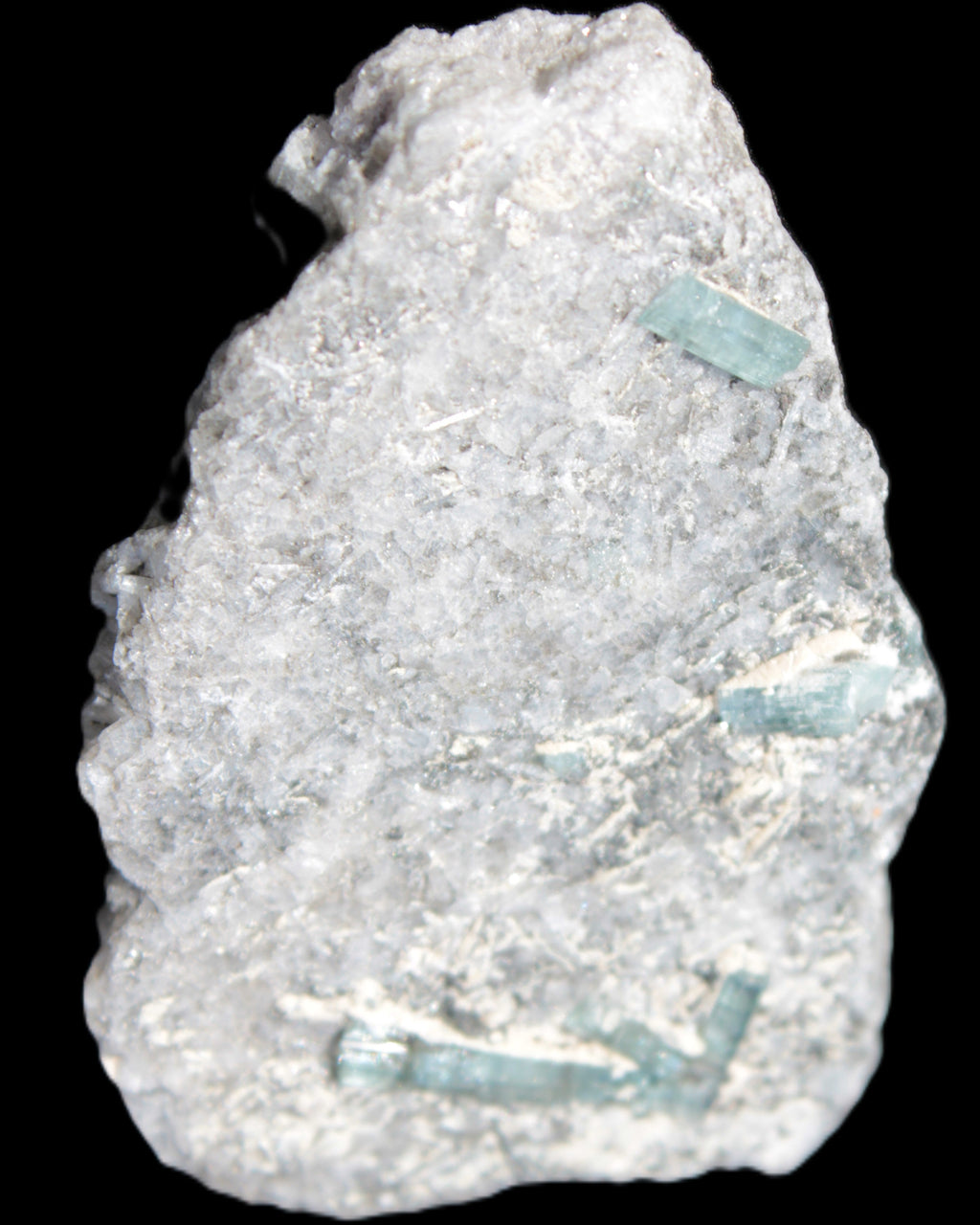 Green Tourmaline & Elbaite crystals on flat Muscovite Mica and Calcite matrix 202.9ct  40.5g in sunlight - Rocks and Things Store