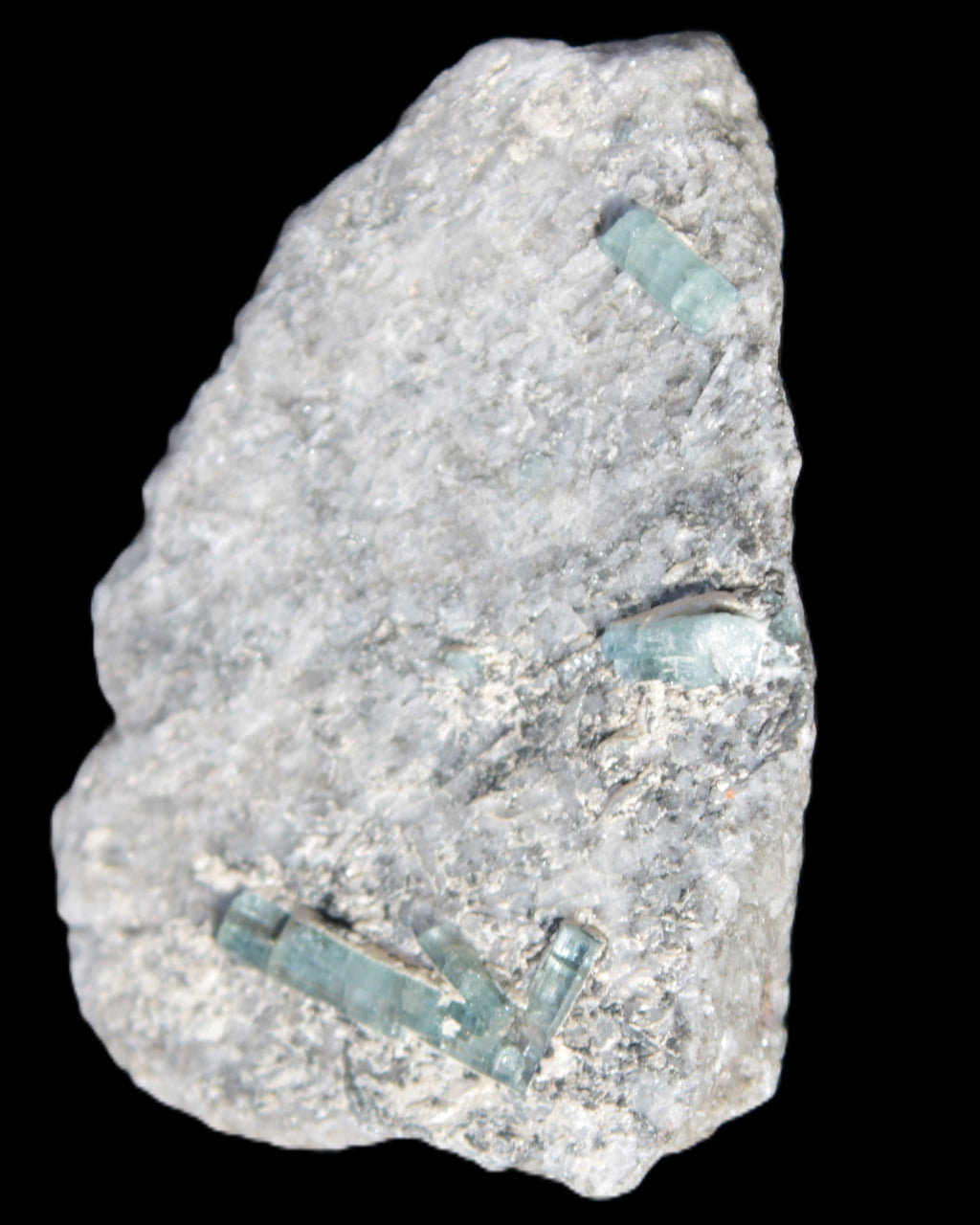 Green Tourmaline & Elbaite crystals on flat Muscovite Mica and Calcite matrix 202.9ct  40.5g in sunlight - Rocks and Things Store