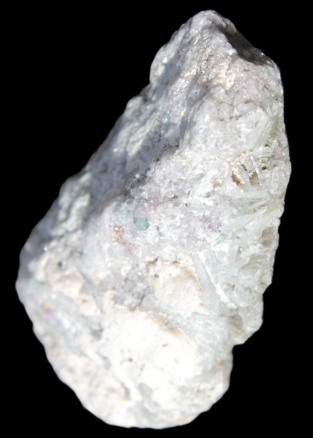 Green Tourmaline & Elbaite crystals on flat Muscovite Mica and Calcite matrix 202.9ct  40.5g in sunlight - Rocks and Things Store