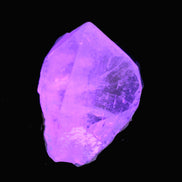 Clear Quartz crystal with phantoms and Elbaite 50mm 172.2ct 34.4g in UV light - Rocks and Things Store