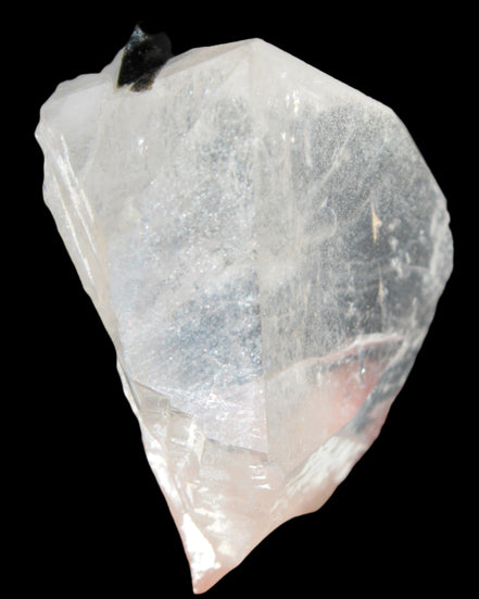 Clear Quartz crystal with phantoms and Elbaite 50mm 172.2ct 34.4g in sunlight - Rocks and Things Store