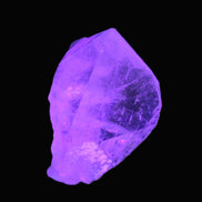 Clear Quartz crystal with phantoms and Elbaite 50mm 172.2ct 34.4g in UV light - Rocks and Things Store