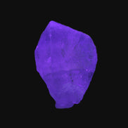 Clear Quartz crystal with phantoms and Elbaite 50mm 172.2ct 34.4g in UV light - Rocks and Things Store