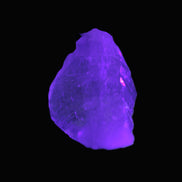 Clear Quartz crystal with phantoms and Elbaite 50mm 172.2ct 34.4g in UV light - Rocks and Things Store