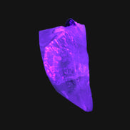 Clear Quartz crystal with phantoms and Elbaite 50mm 172.2ct 34.4g in UV light - Rocks and Things Store