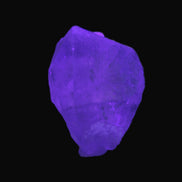 Clear Quartz crystal with phantoms and Elbaite 50mm 172.2ct 34.4g in UV light - Rocks and Things Store