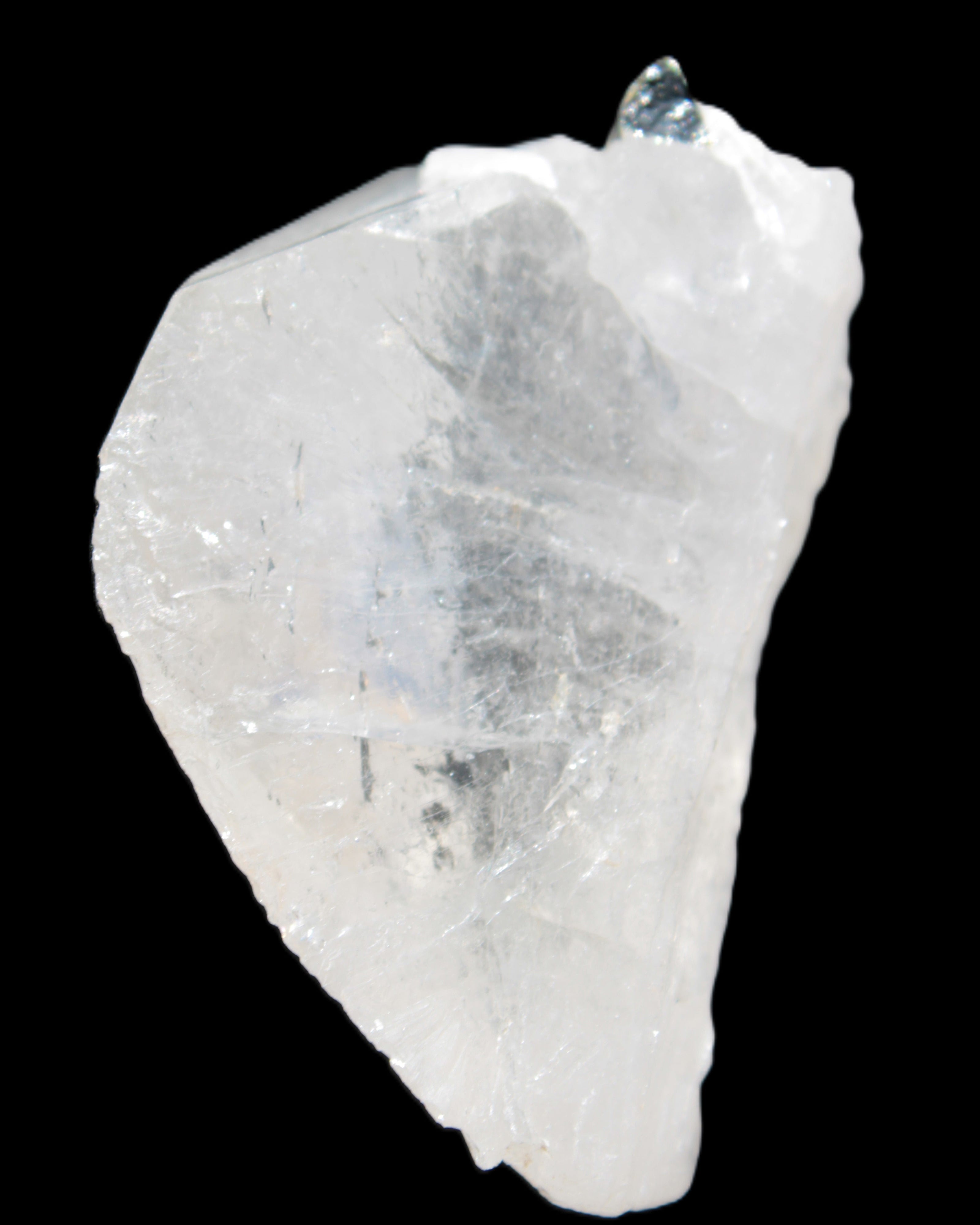 Clear Quartz crystal with phantoms and Elbaite 50mm 172.2ct 34.4g in sunlight - Rocks and Things Store