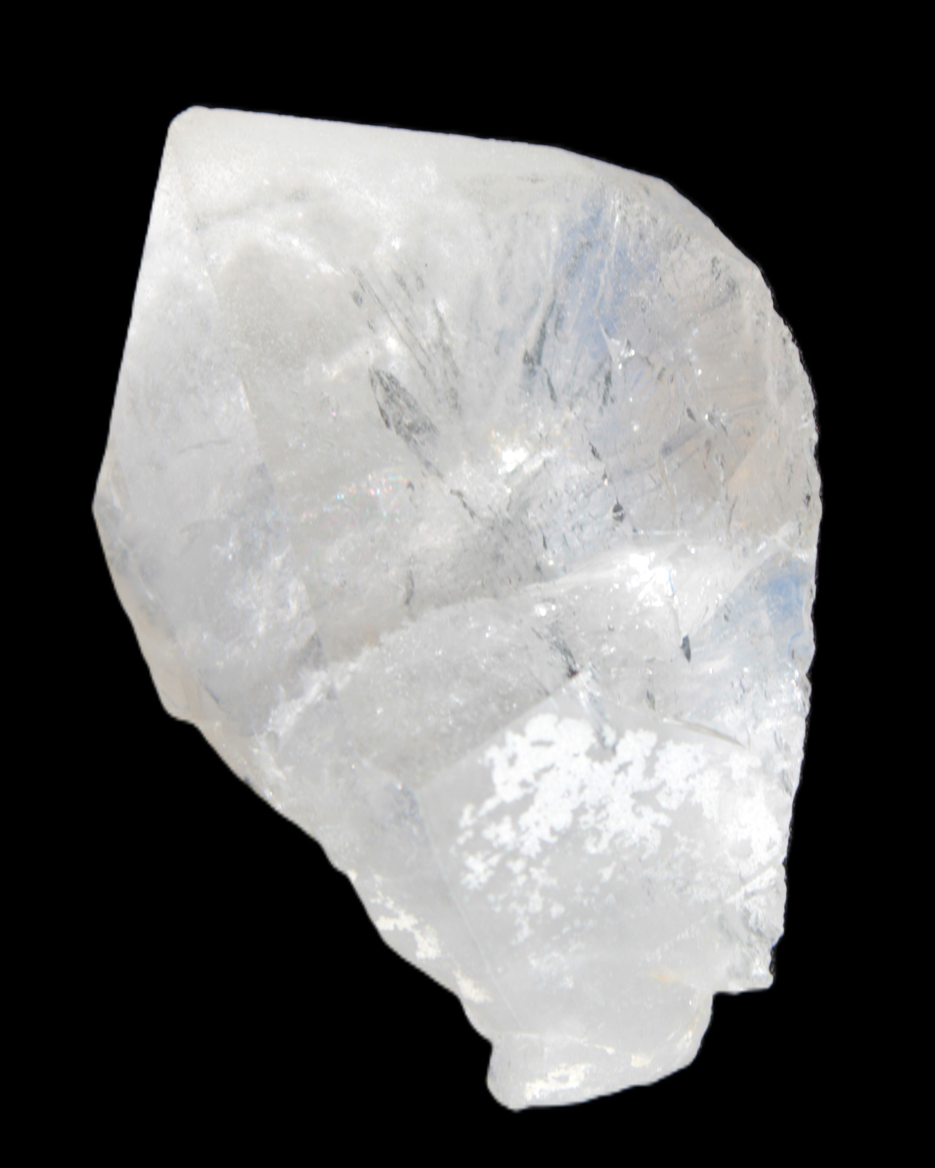 Clear Quartz crystal with phantoms and Elbaite 50mm 172.2ct 34.4g in sunlight - Rocks and Things Store