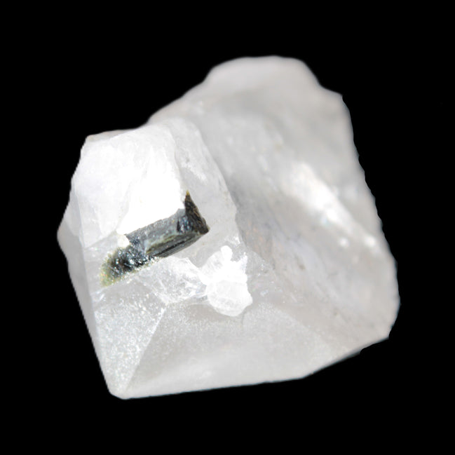 Clear Quartz crystal with phantoms and Elbaite 50mm 172.2ct 34.4g in sunlight - Rocks and Things Store