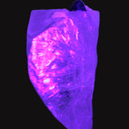 Clear Quartz crystal with phantoms and Elbaite 50mm 172.2ct 34.4g in UV light - Rocks and Things Store
