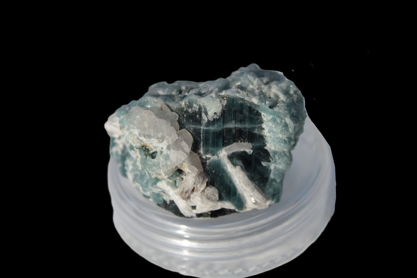 Blue Tourmaline Indicolite on Tourmaline with Calcite106.5ct 21.3g Rocks and Things