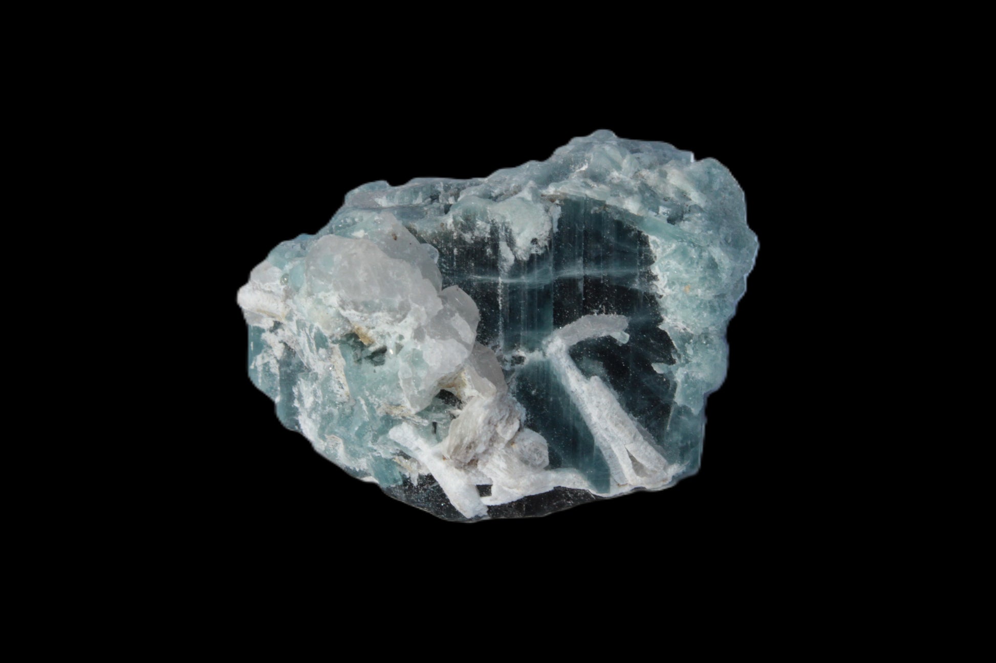 Blue Tourmaline Indicolite on Tourmaline with Calcite106.5ct 21.3g Rocks and Things