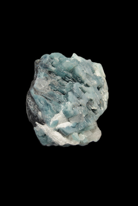 Blue Tourmaline Indicolite on Tourmaline with Calcite 106.5ct 21.3g in sunshine - Rocks and Things Store