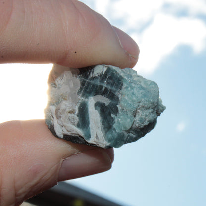 Blue Tourmaline Indicolite on Tourmaline with Calcite106.5ct 21.3g Rocks and Things