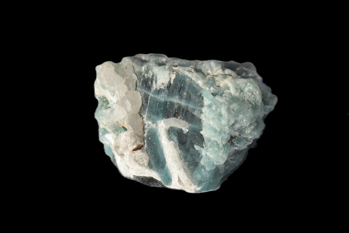 Blue Tourmaline Indicolite on Tourmaline with Calcite106.5ct 21.3g Rocks and Things