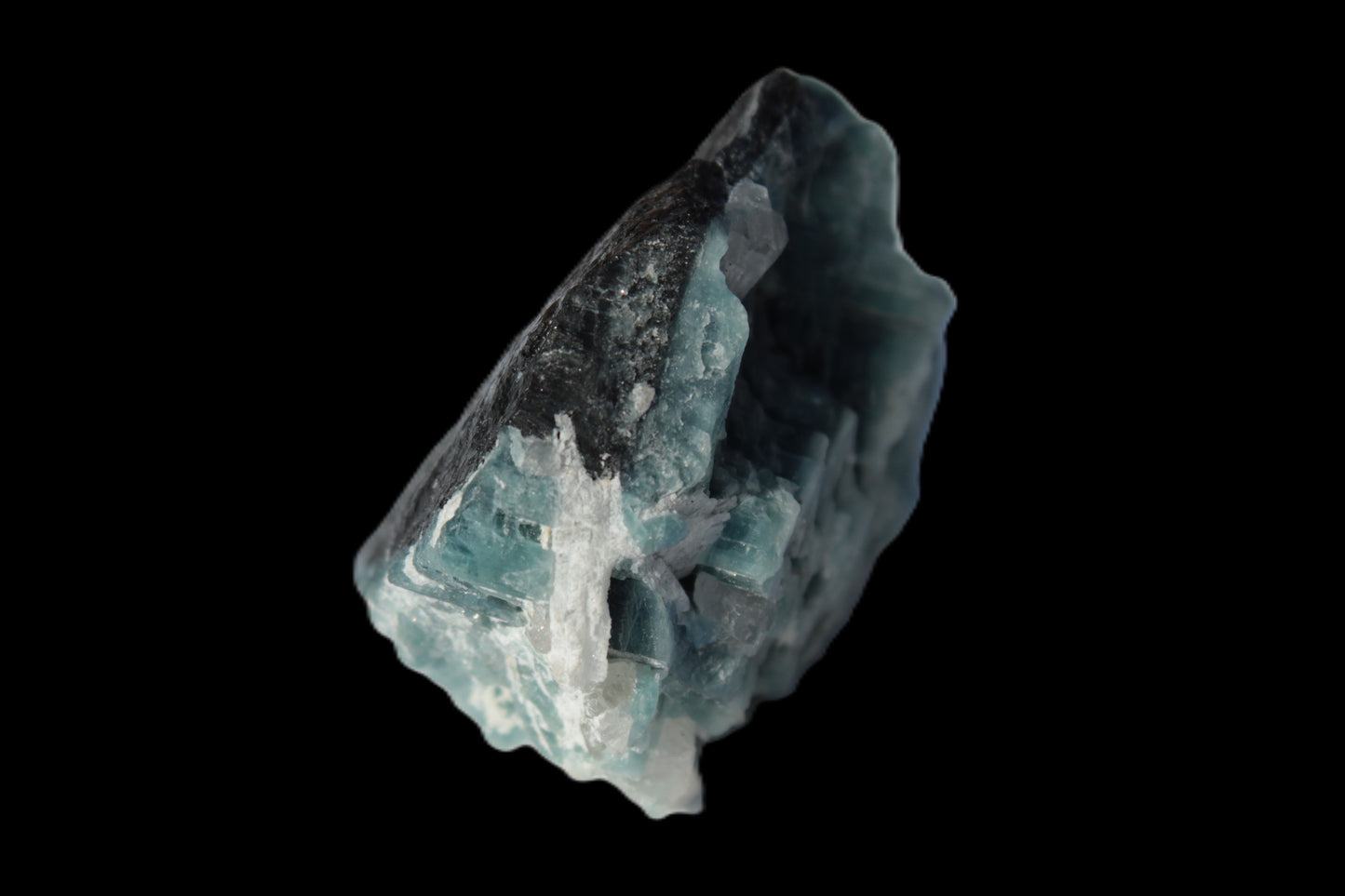 Blue Tourmaline Indicolite on Tourmaline with Calcite106.5ct 21.3g Rocks and Things