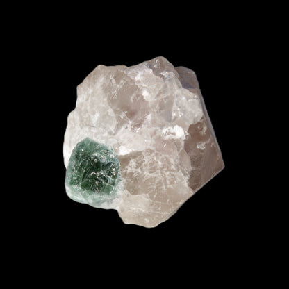 Green Tourmaline on Clear Calcite 90ct 19g Rocks and Things