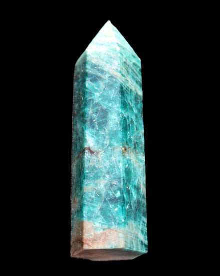 Blue Apatite wand 78mm 78g in sunlight - Rocks and Things Store