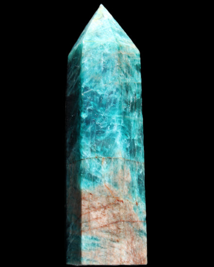 Blue Apatite wand 78mm 78g in sunlight - Rocks and Things Store