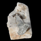 Rutile Aquamarine cluster on Feldspar matrix 28mm 93.6ct 18.7g in sunshine - Rocks and Things Store