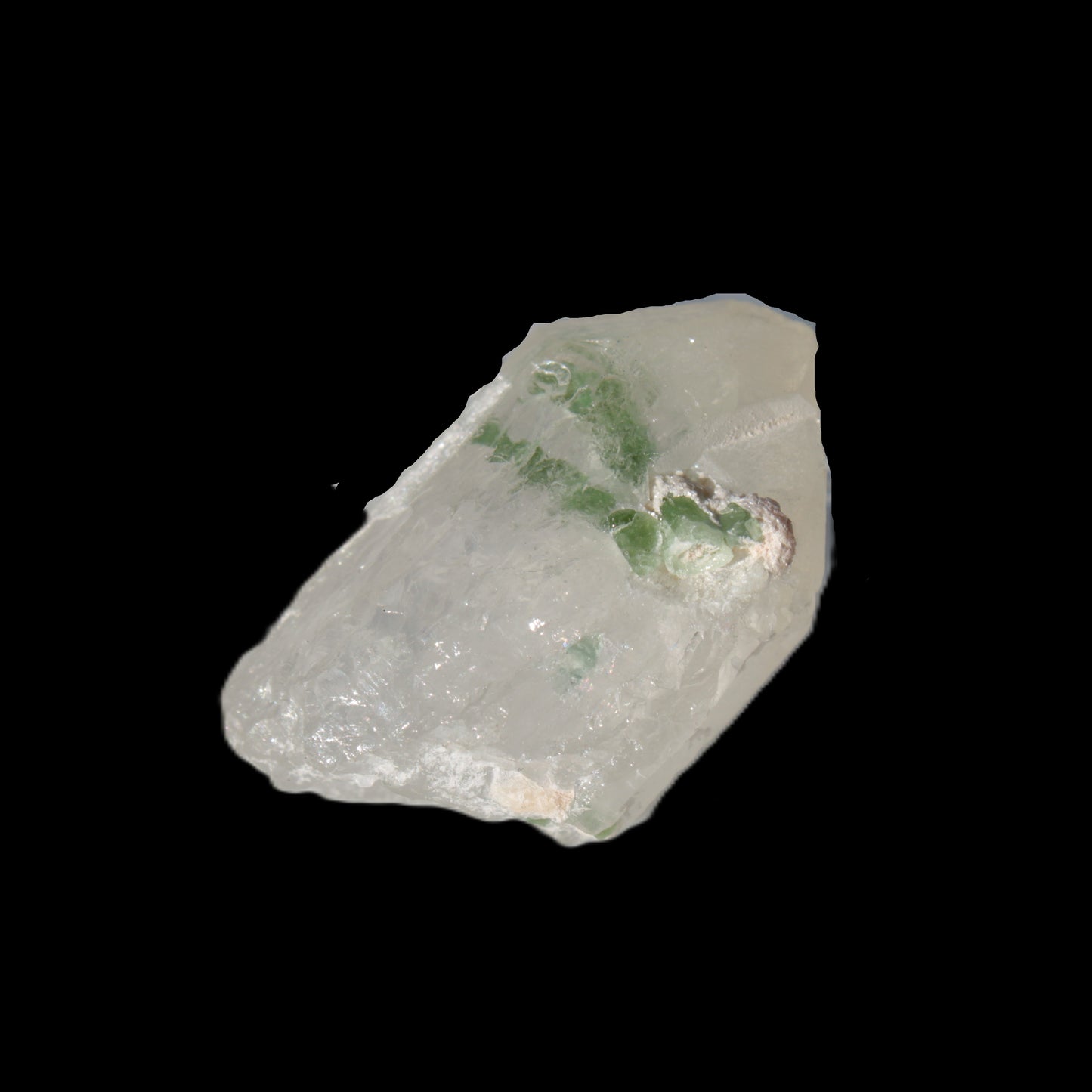 Twin Green Tourmaline crystals in Twinned Quartz crystal 28mm 39.5ct 7.9g Rocks and Things