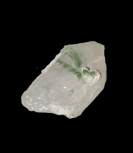 Twin Green Tourmaline crystals in Twinned Quartz crystal 28mm 39.5ct 7.9g Rocks and Things