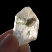 Twin Green Tourmaline crystals in Twinned Quartz crystal 28mm 39.5ct 7.9g Rocks and Things