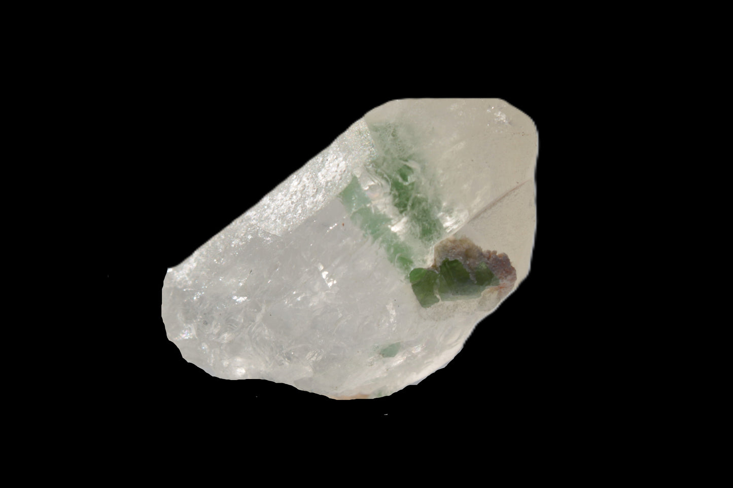 Twin Green Tourmaline crystals in Twinned Quartz crystal 28mm 39.5ct 7.9g Rocks and Things