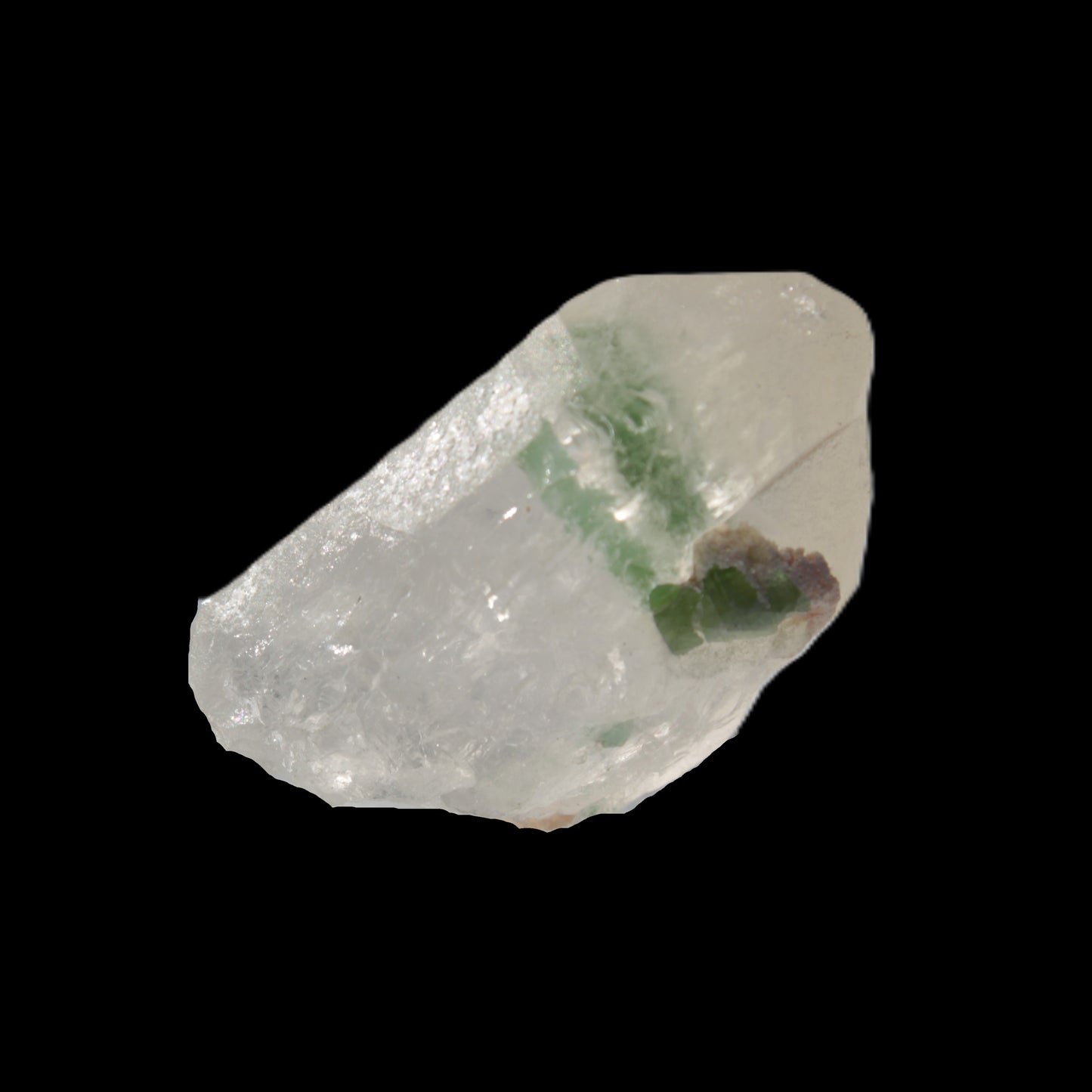 Twin Green Tourmaline crystals in Twinned Quartz crystal 28mm 39.5ct 7.9g Rocks and Things