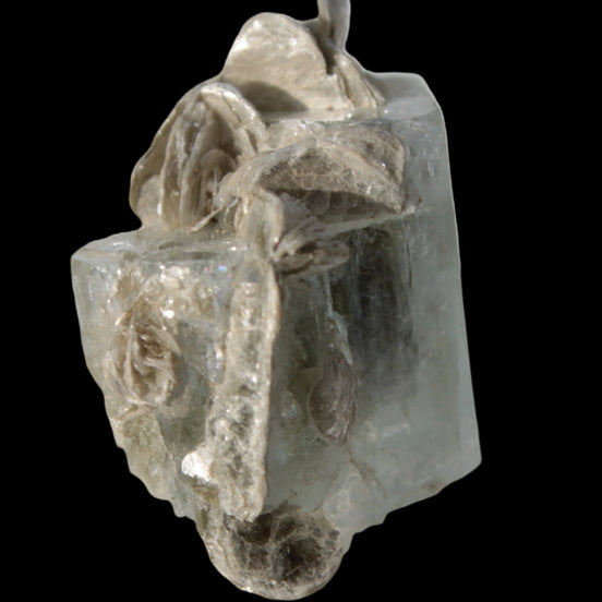 Terminated Clear Aquamarine crystal cluster with Mica 30mm 118.7ct 23.7g Rocks and Things
