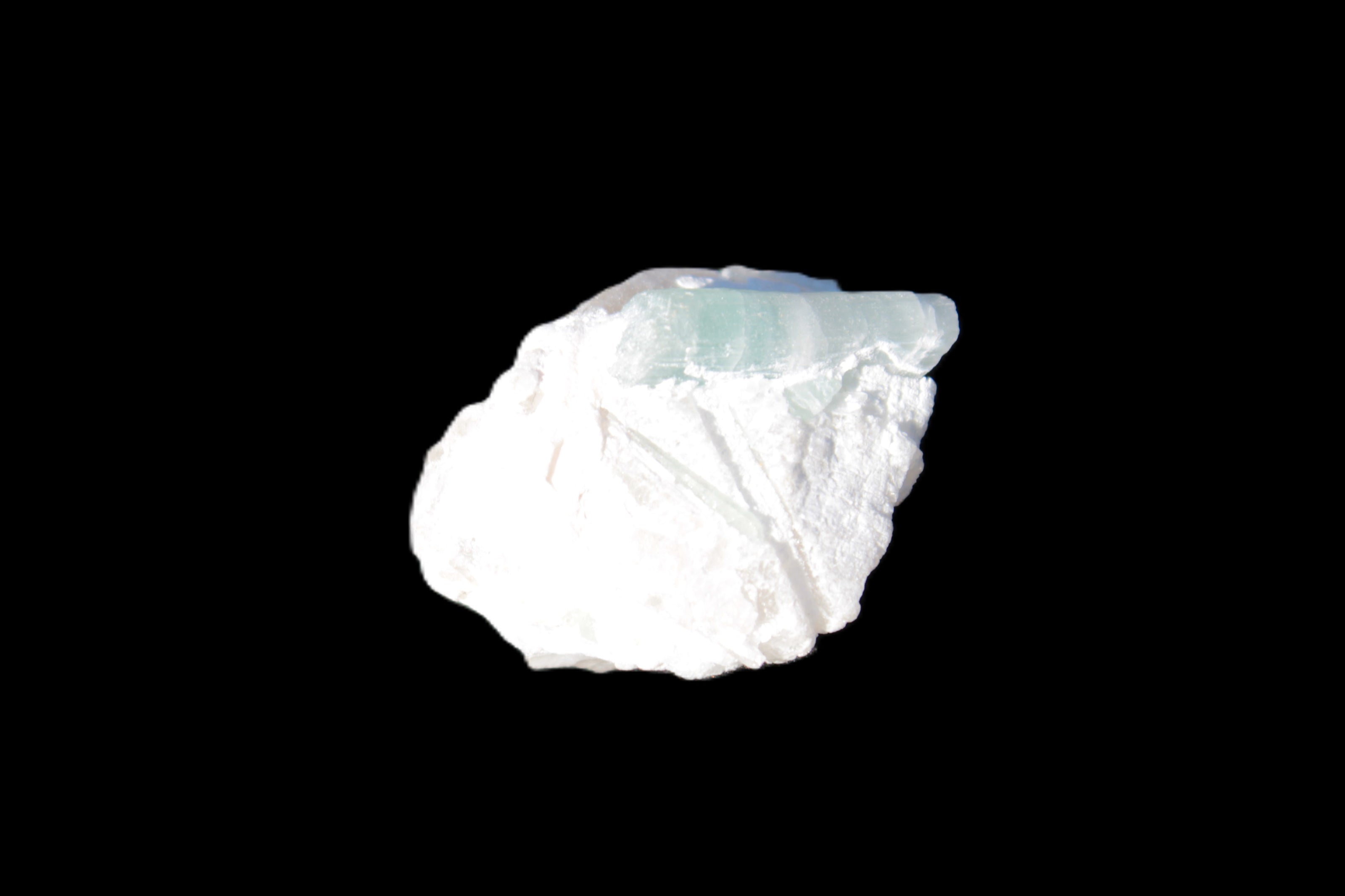 Multi-coloured Green Tourmaline crystal 43.4ct 8.7g in sunshine