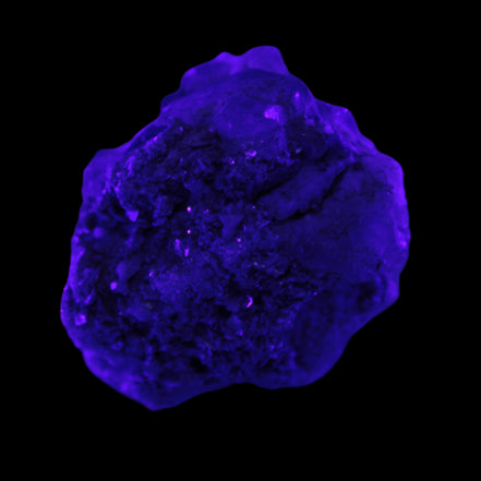 Clear Topaz crystals on matrix from Pakistan 98ct 19.5g in UV light - Rocks and Things Store