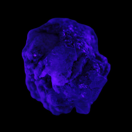 Clear Topaz crystals on matrix from Pakistan 98ct 19.5g in UV light - Rocks and Things Store